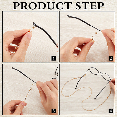 4Pcs 4 Styles Iron & Alloy Eyeglasses Chains AJEW-CN0002-75B-1