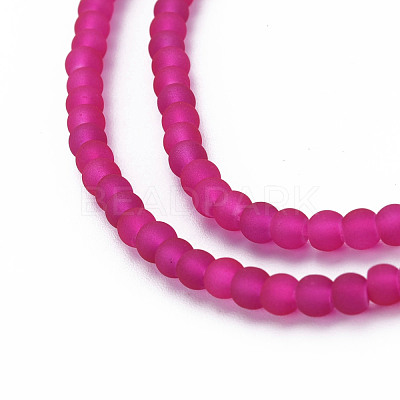 Baking Paint Transparent Glass Bead Strands GLAA-S031-4mm-39-1