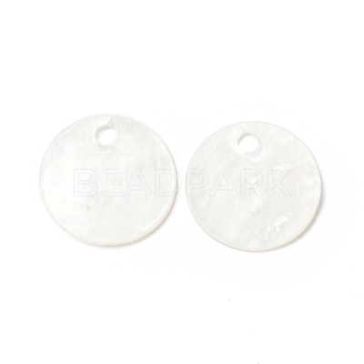 Natural Capiz Shell Charms X-BSHE-G029-15-1