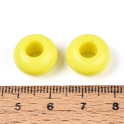 Opaque Acrylic European Large Hole Beads SACR-N019-03E-1