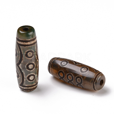 Tibetan Style dZi Beads X-TDZI-E004-17-1