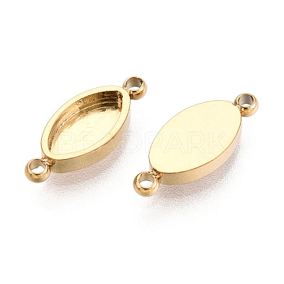304 Stainless Steel Connector Cabochon Settings STAS-N115-33G-1