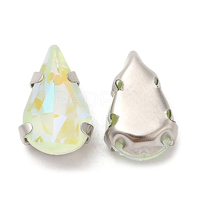 Mocha Fluorescent(MI) Teardrop Sew on Rhinestone GGLA-M006-01A-P03-1