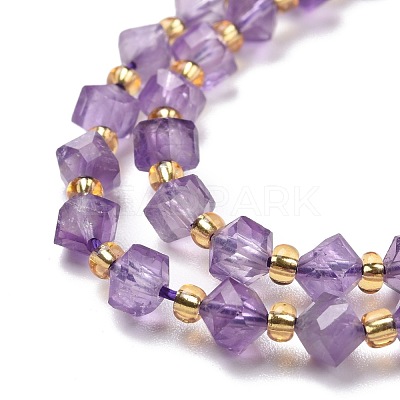 Natural Amethyst Beads Strands G-P463-40-1