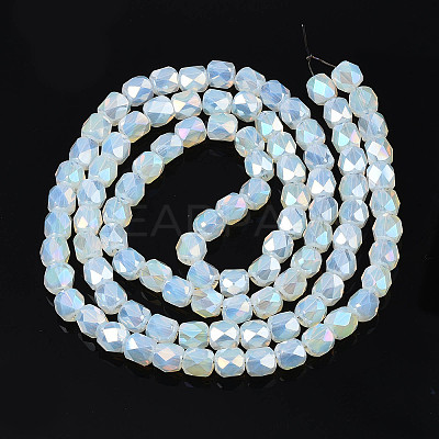 Electroplate Glass Beads Strands X-EGLA-N002-13-A14-1