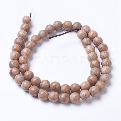 Natural Wood Beads Strands WOOD-J001-02-10mm-1