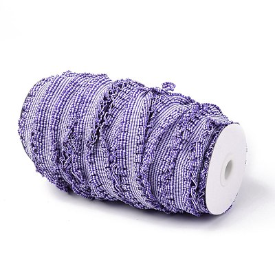 Lattice Double Ruffle Elastic Nylon Ribbon NWIR-O010-03J-1