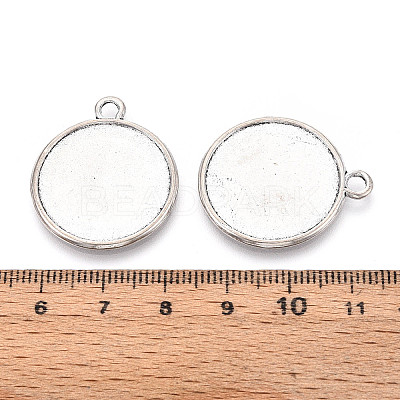 Tibetan Style Alloy Pendants Cabochon Settings PALLOY-N178-12AS-F-1
