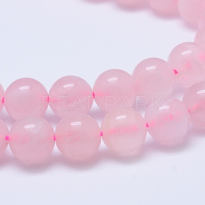 Pink Color Natural Madagascar Rose Quartz Beads Strands G-D654-8mm-1