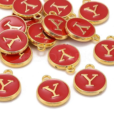 Golden Plated Alloy Enamel Charms LS-X-ENAM-S118-03Y-1
