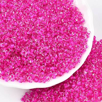 8/0 Inside Colours Transparent Glass Seed Beads SEED-T007-06I-1