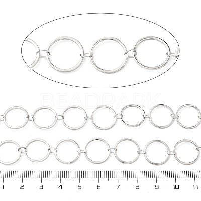 304 Stainless Steel Ring Link Chains CHS-G044-05P-04-1