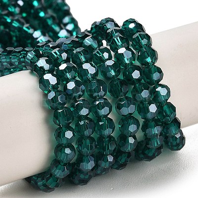 Electroplate Glass Bead Strands EGLA-R015-4mm-13-1
