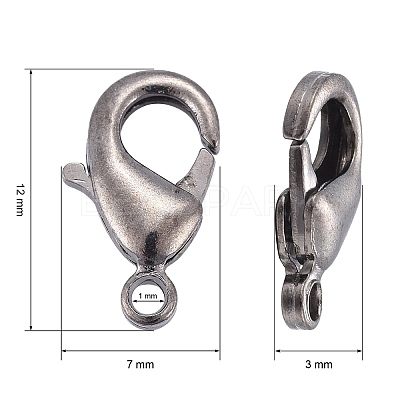 Brass Lobster Claw Clasps X-KK-902-B-1