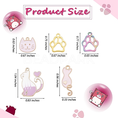 32Pcs 16 Style Alloy Enamel Pendants ENAM-SZ0003-11-1