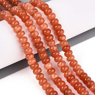 Dyed Natural White Jade Beads Strands X-G-T139-59A-06-1