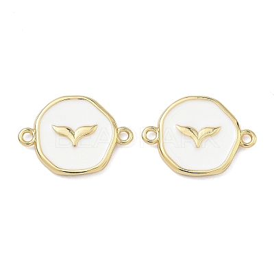 Ocean Brass Enamel Connector Charms KK-C251-05G-01A-1