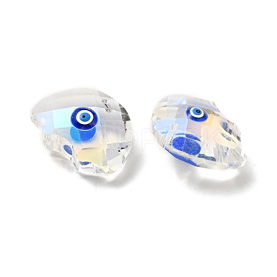 Transparent Glass Pendants GLAA-F121-06G-1