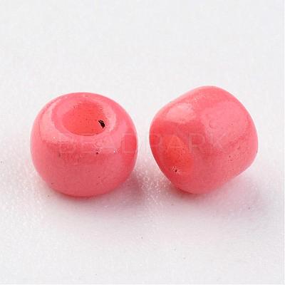 8/0 3mm Baking Paint Glass Seed Beads Loose Spacer Beads X-SEED-S002-K16-1
