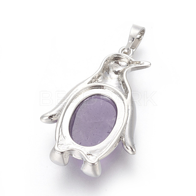 Natural Amethyst Pendants G-L512-A07-1