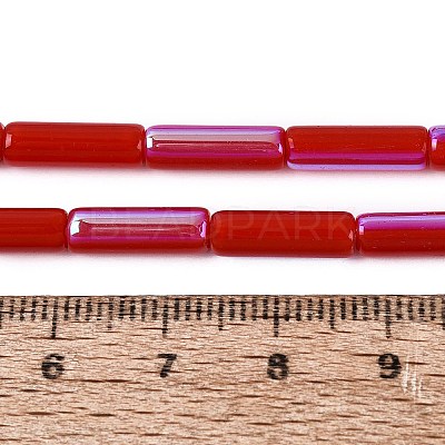 Electroplate Opaque Glass Beads Strands EGLA-Q132-02A-F01-1