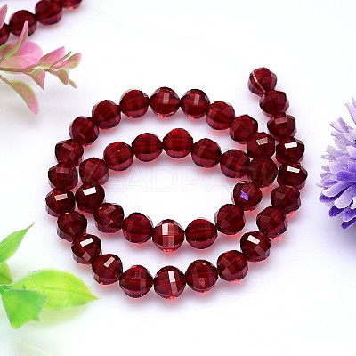 Faceted Round Imitation Austrian Crystal Bead Strands G-M182-6mm-05A-1