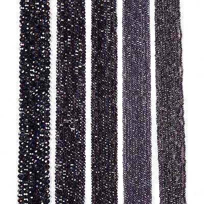 Electroplate Glass Beads Strands EGLA-A044-T1mm-B15-1