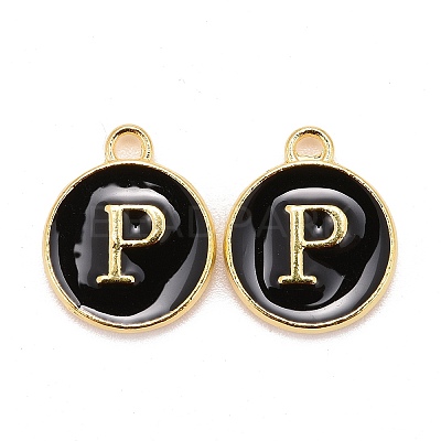 Golden Plated Alloy Charms X-ENAM-S118-02P-1