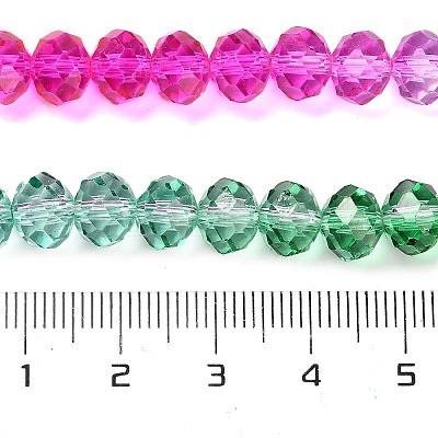 Transparent Painted Glass Beads Strands DGLA-A034-T8mm-A03-1