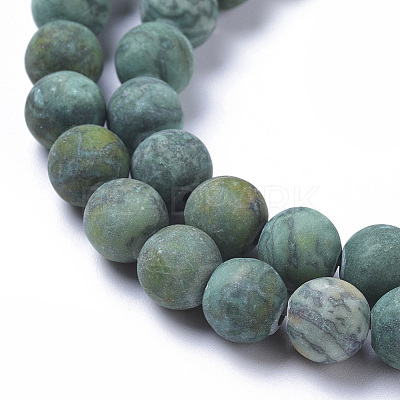 Natural Map Stone Picasso Jasper Beads Strands G-F668-18-8mm-1