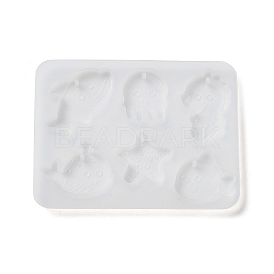Starfish/Whale/Octopus Pendant DIY Silhouette Silicone Mold DIY-K073-09A-1