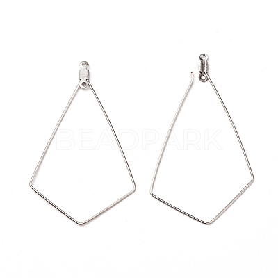 Tarnish Resistant 304 Stainless Steel Wire Pendants STAS-X0017-14P-1