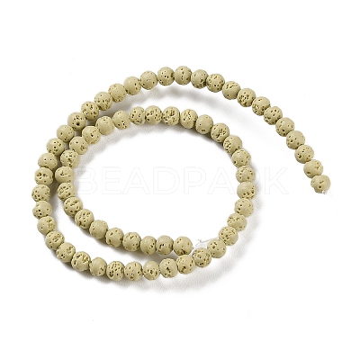 Synthetic Lava Rock Dyed Beads Strands G-H311-08A-01-1