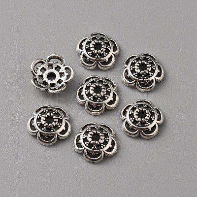 Tibetan Style Alloy Bead Caps FIND-WH0116-07A-AS-1