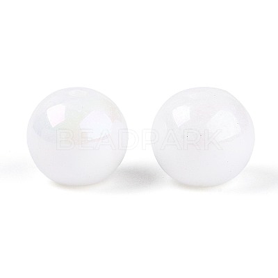 Electroplate Round Glass Beads Strands EGLA-T029-07K-1