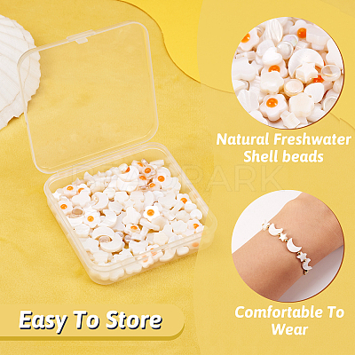 160Pcs 8 Styles Natural Freshwater Shell Beads Strands SHEL-TA0001-08-1