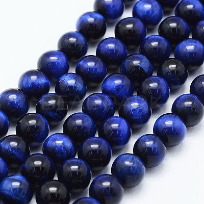 Natural Tiger Eye Beads Strands G-F561-6mm-B02-1