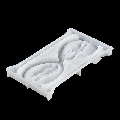 Valentine's Day Sandglass with Couple DIY Wall Decoration Statue Silicone Molds LS-SIL-F007-11-1