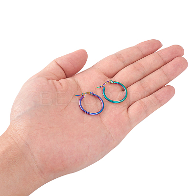 304 Stainless Steel Hoop Earrings LS-EJEW-F105-10M-1