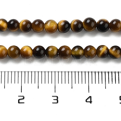 Natural Tiger Eye Beads Strands G-G099-4mm-4-1