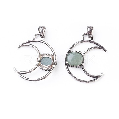 Natural Green Aventurine Pendants G-F639-07A-1