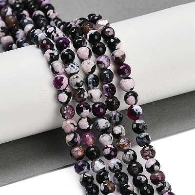Natural Fire Crackle Agate Beads Strands G-C082-A01-30-1