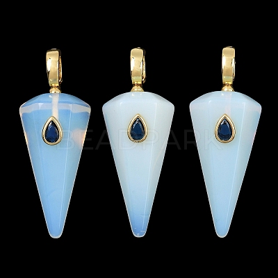 Natural & Synthetic Mixed Stone Pointed Pendants GG-CBA19F2-02G-1