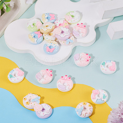 20Pcs Opaque Resin Decoden Cabochons RESI-TADJ0001-20-1