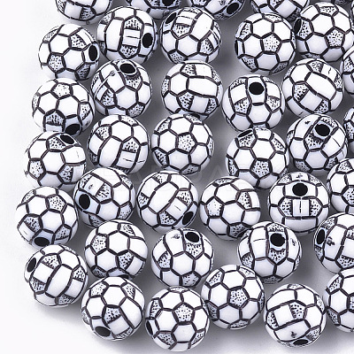 Craft Style Acrylic Beads X-MACR-T023-19-1