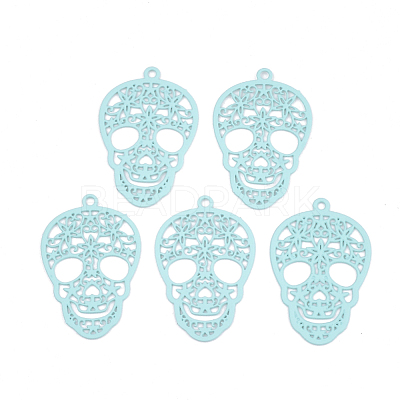 430 Stainless Steel Filigree Pendants X-STAS-S108-23C-1
