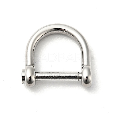 Non-Tarnish 304 Stainless Steel D-Ring Anchor Shackle Clasps STAS-C056-06P-1