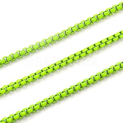 Spray Painted 304 Stainless Steel Box Chains CHS-L027-01-1