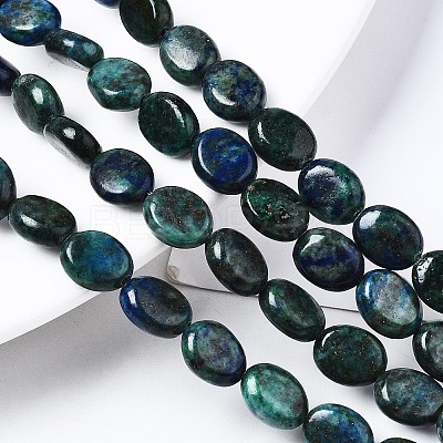 Natural Chrysocolla and Lapis Lazuli Beads Strands X-G-N330-031-1