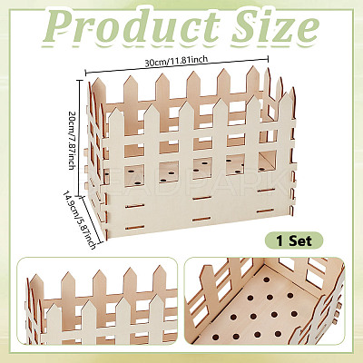 Wood Building Vase Kits for Flower Bouquet DIY-WH0010-90-1